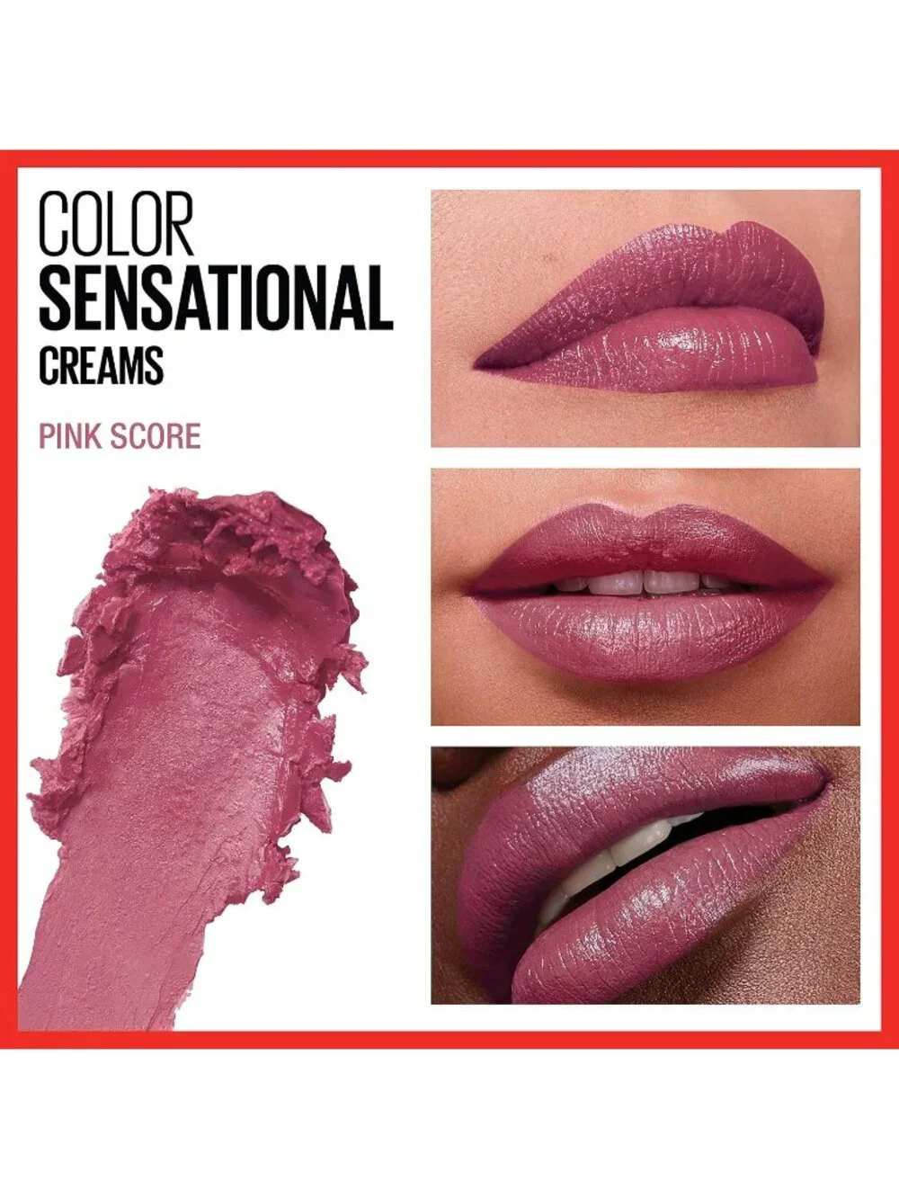 Maybelline 244 PINK SCORE Sensational The Mattes Cream Finish Hydrating Lipstick